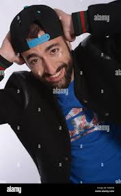 hip-hop, hat, rap, man, boy, nice, black, blue, smile, smiling man Stock  Photo