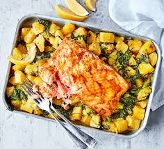 Salmon shines in this simple easter dinner for a crowd celebrate the day with a menu that says spring: Easter Salmon Recipes Bbc Good Food