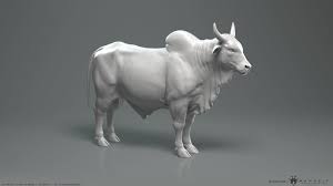Zebu Bull Highpoly Sculpture 3d Model Sculpture Animal Sculptures Bull
