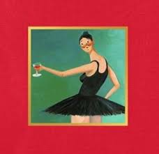Kanye West My Beautiful Dark Twisted Fantasy Album Cover Hd George Condo Ballerina Black And White With Red Wine Maybe Get The Square Outline Too Left Sho Beautiful Dark Twisted Fantasy Dark And Twisted Fantasy Art