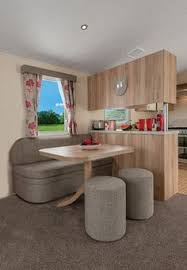 Interior of static caravan with nautical theme, dresser and table painted with annie sloan. 46 Static Caravan Ideas Caravan Caravan Interior Caravan Makeover