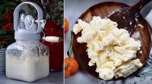 Come fare il burro fatto in casa è semplicissimo, più che una ricetta per me è stata una scoperta…un giorno dovevo fare una torta e mentre montavo la panna per la farcitura mi sono distratta e ha iniziato ad impazzire…nel frattempo mi ha chiamata mia mamma e dopo che glielo ho raccontato mi ha spiegato che questo è proprio il metodo casalingo per preparare il burro in casa e a dirla. Burro Fatto In Casa Con Un Utensile Da Cucina Ecco Dove Acquistarlo