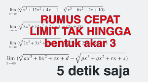 We did not find results for: Limit Tak Hingga Bentuk Akar 3 Rumus Cepat Youtube