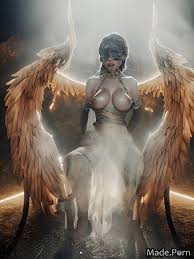 Porn image of nude orgy natural tits light bird wings big tits angel  created by AI