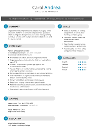 child care resume sample resumekraft