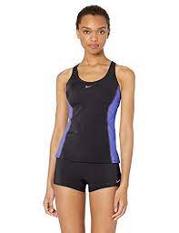 Nike Women S Color Surge Powerback Tankini Swimsuit Set Nike Swimsuit Set Tankini Swimsuits Nike Women