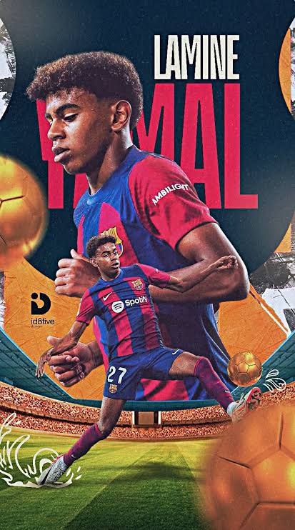 Lamine Yamal FC Barcelona Concept footballer Poster design