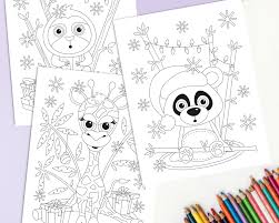 Awesome has christmas coloring pages on with hd resolution. Printable Christmas Coloring Pages For Kids Safari Animal Etsy Christmas Coloring Pages Printable Christmas Coloring Pages Coloring Pages For Kids