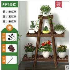 陽臺花架子室內實木客廳落地式多層置物架多肉植物花盆架帶輪lx 秀水雨林店家推薦 傢俱 寢具 家飾 收納用品 收納架 籃 百變組合架