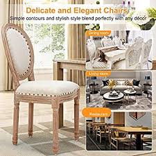 :)please dont forget to subscribe to my. Buy Avawing Farmhouse Fabric Dining Room Chairs 2 Pcs French Chairs With Round Back Brown Wood Legs Oval Side Chairs For Dining Room Living Room Kitchen Restaurant Cream White Online In Indonesia B08w2gpyxp