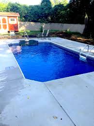 Pool And Spa Depot 13 X 24 Steel Wall Grecian Pool Hampton Blue Liner Pattern Aluminum Coping Broom Finished Spa Pool Vinyl Pools Inground Inground Pools