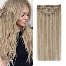 With ashy platinum ombre, you can be both blonde and get rid of the bottom paint. Amazon Com Real Human Hair Clip In Extensions 16inch Sunny Blonde Highlights Human Hair Extensions Clip Ins Thick Full Head Set 7pc 120g Beauty