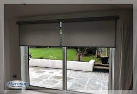Opt for a linear look with adjustable vertical blinds that. Bifold Door Blinds Patio Door Blinds