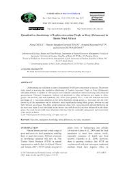 Pdf Quantitative Ethnobotany Of Lophira Lanceolata Tiegh Ex Keay Ochnaceae In Benin West Africa
