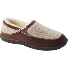 Mens Acorn Rambler Moc Slipper Size 9 M Grey Ragg Wool