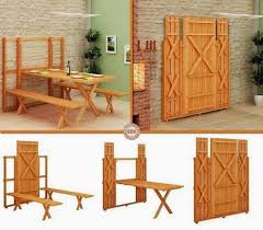 Golden Moustache Fold Up Picnic Table Diy Space Saving Home Projects