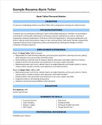Bank Teller Resume Template 5 Free Word Excel Pdf Documents Download Free Premium Templates