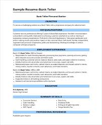 To secure a job as a computer operator for better. Bank Teller Resume Template 5 Free Word Excel Pdf Documents Download Free Premium Templates