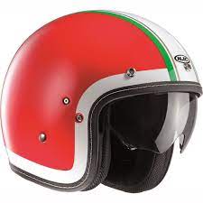 Hjc Fg 70s Heritage Helmet In Red Stylish Lightweight Composite Fibre Urban Helmet Crui Motorcycle Helmets Open Face Motorcycle Helmets Vintage Helmet