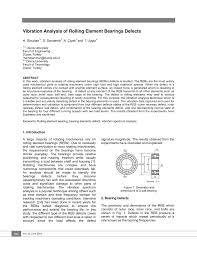 pdf vibration analysis of rolling element bearings defects