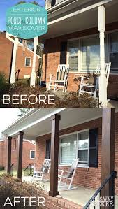 You can customize the designs to complement the stonework or metal accents seen on other parts of the exterior. Diy Porch Column Makeover Porch Remodel Porch Columns Makeover Front Porch Makeover