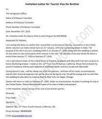 You have to carry it to us embassy at the time of visa interview. Sample Invitation Letter For Tourist Visa For Brother