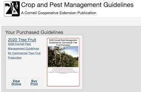 Cornell pest management guidelines for commercial tree fruit production, (updated annually). 2