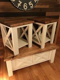 Farmhouse Coffee Table Set Free Shipping Etsy In 2020 Farmhouse Coffee Table Sets Farmhouse End Tables Coffee Table Farmhouse