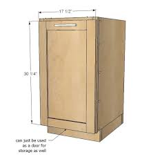 18 Kitchen Base Cabinet Trash Pull Out Or Storage Cupboard With Door Kitchen Base Cabinets Diy Kitchen Cabinets Kitchen Cabinet Plans