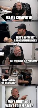 I recently acquired two garbage chairs that was going to attempt to upholster, but now i might just use a fluffy throw on one… attempt upholstering the other. If I Have To Explain This One More Time I Ll Actually Throw A Chair Programmerhumor