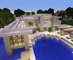 How to spawn structures with command blocks in minecraft bedrock edition beta command block tutorial in just a tiny house, it's bigger than a mouse. Big Modern House Blueprints For Minecraft Houses Castles Towers And More Grabcraft