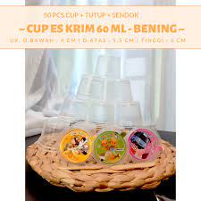Taruh susu formula di wadah yang kedap udara. Ice Cup Rumahan 60 Ml Lengkap Tutup Dan Sendok Cup Es Krim Dan Tutupnya 60 Ml Cup Buat Ice Cream 60 Ml Lazada Indonesia