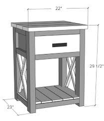 Mini farmhouse bedside table plans ana white. Farmhouse Nightstand Diy Nightstand Plans Handmade Haven