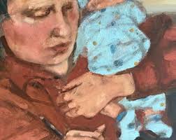 Young New Mother. Oil