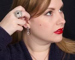 Worn by Barbra Corcoran! Award Winning Palladium, diamond ring. Black rose  cut and Argyle Cognac diamond. 2.85cttw deco gothic engagement