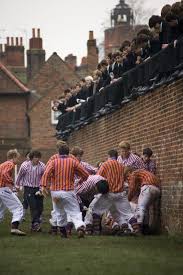 Boys Perch On The Wall To Get The Best View Of The Match Boarding School Aesthetic Nice View Eton