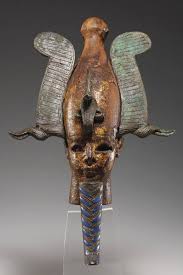 The Head Of Asar Unefer The Great Divinity Of The Spiritual Realm From A Composite Statue Made Of Wood Gold Glas Ancient Egyptian Art Egyptian Art Egypt Art