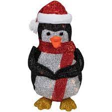 These christmas decorations offer the convenience of battery power so you don't have to worry about extension cords, plugs or power outlets. Northlight 19 5 White And Red Lighted Penguin With Santa Hat Outdoor Christmas Decoration Target