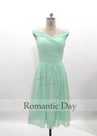 Mint Green V Neck A Line Chiffon Bridesmaid Dress Homecoming Dress Cocktail Chiffon Bridesmaid Dresses Short Casual Bridesmaid Dresses Short Bridesmaid Dresses