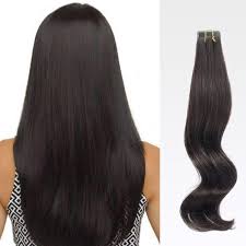 Hair extensions made of real hair are silky, soft, and can safely be styled with hot tools. 20 Natural Black 1b 20pcs Tape In Human Hair Extensions