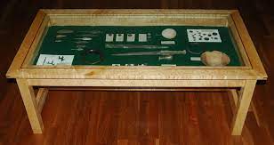 I would like to make a new coffee table with a glass top. Custom Made Display Coffee Table By Mountain Woodworker Custommade Com