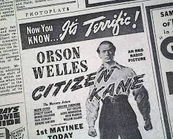 Plus watch breaking news on citizen tv live. Orson Welles In Citizen Kane In 1941 Rarenewspapers Com