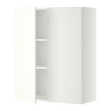 Metod Wall Cabinet With Shelves 2 Doors White Voxtorp High Gloss Light Beige Study Nook Ikea Wall Cabinets Kitchen Cabinets Cabinet