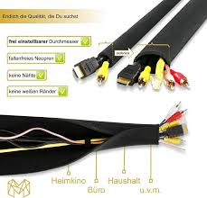 Makona Premium Kabelschlauch Inklusive Klettkabelbinder Kabelschlauch Mit Einstellbarem Durchmesser Fur Perfektes Kabe Kabelschutz Kabelmanagement Neopren