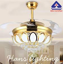 Surya ss 32 ceiling fan unboxing & review best 5 star rated. Buy Hans Lighting Solutions Modern Ceiling Fan With Light Designer Chandelier With Remote Luxury Light Gold Features Price Reviews Online In India Justdial