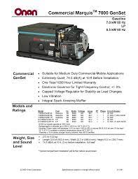 Different generator models have different oil change deadlines. Commercial Marquis 7000 Genset Manualzz