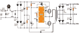 Smps 2 X 50v 350w Circuit For Audio Power Amplifiers Circuit Projects Audio Amplifier Circuit Diagram
