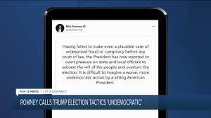 Romney Calls Trump S Election Protest Undemocratic But it went up a notch in.