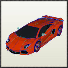 Lamborghini Aventador Paper Car Free Vehicle Paper Model Download Paper Car Paper Models Lamborghini Aventador
