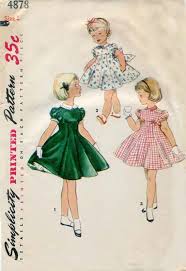 1950s Sewing Pattern Simplicity 4878 Girls Toddler Dress For Special Occasions Toddler Size 1 Simplicity Patterns Vintage Vintage Childrens Clothing Toddler Girl Dresses